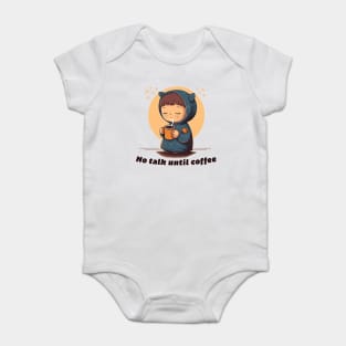 No talk until coffee Baby Bodysuit